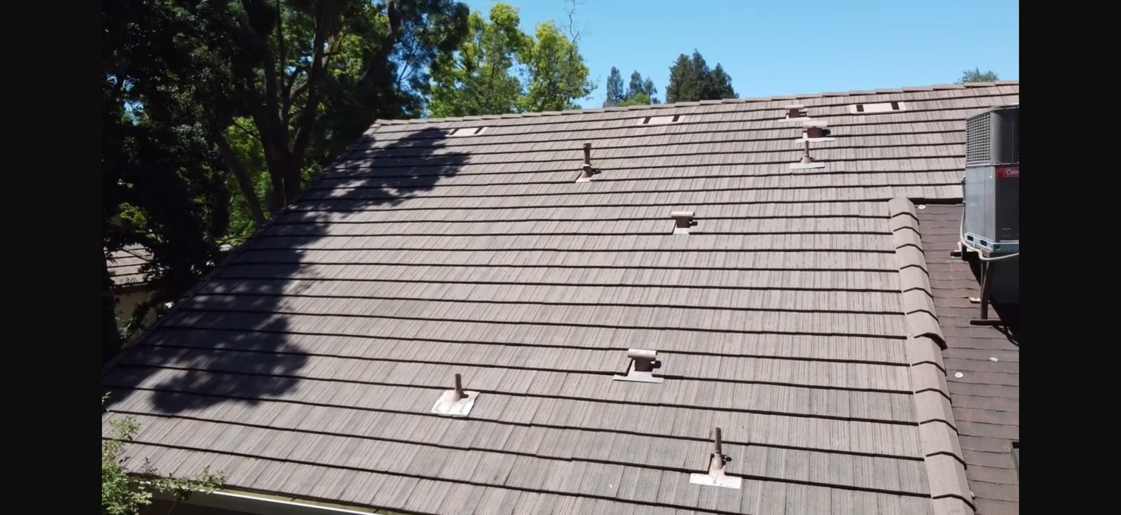 Same tile roof clean and refreshed after service
